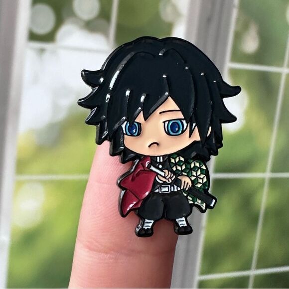 Giyuu Tomioka Demon Slayer Anime Enamel Pin/ Brooch Lapel - Picture 1 of 2